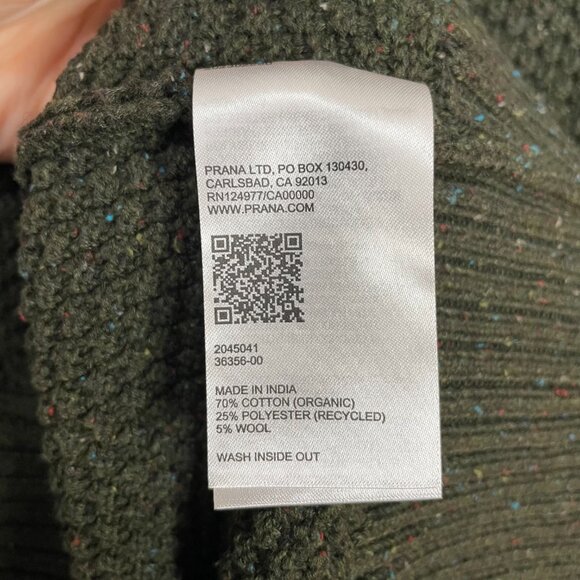 Prana Sangria Fields Sweater Dress Women Turtleneck Green Long Sleeves Medium - Picture 14 of 15